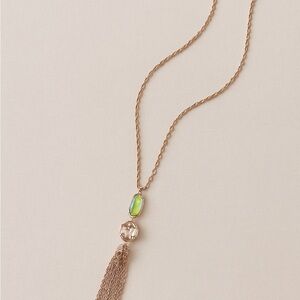 Kendra Scott Gold Necklace with Iridescent and Clear Accents